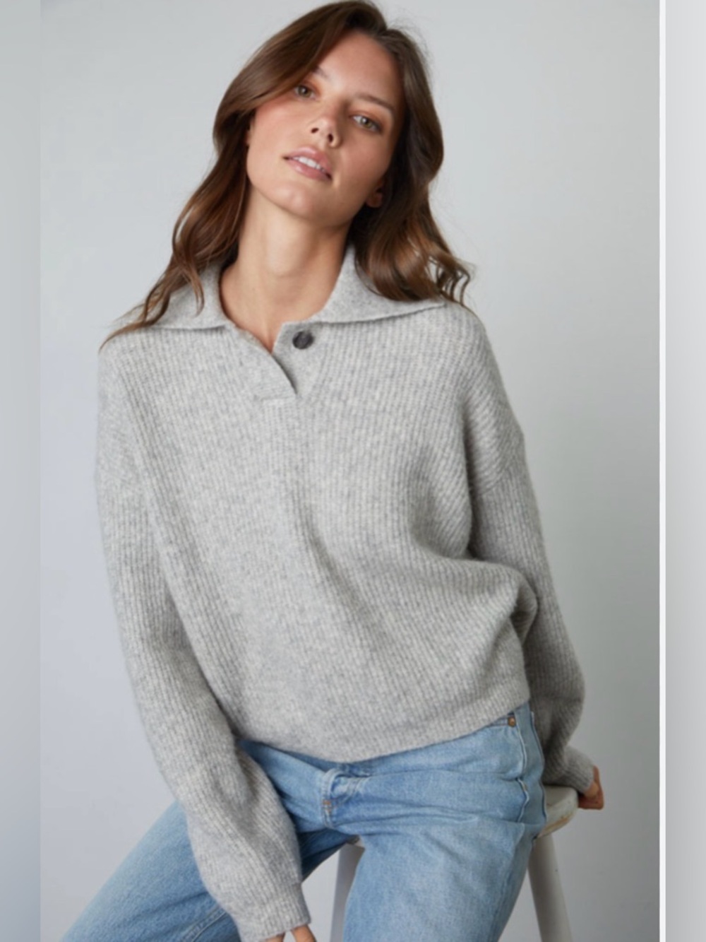 Shay Long Sleeve Polo Sweater